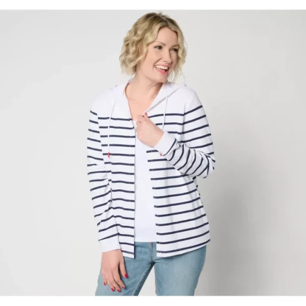 Fashion<Active Americana Regular French Terry Jacket - a world of fashionable women's clothing, including a wide selection of dresses and trendy accessories.