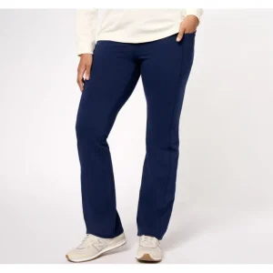 Fashion<Active Duo Stretch Petite Lightly Boot Pant w/ Pockets - a world of fashionable women's clothing, including a wide selection of dresses and trendy accessories.