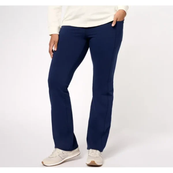 Fashion<Active Duo Stretch Regular Lightly Boot Pant w/ Pockets - a world of fashionable women's clothing, including a wide selection of dresses and trendy accessories.