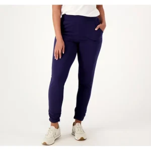 Fashion<Active French Terry Ankle Length Ruched Pants - a world of fashionable women's clothing, including a wide selection of dresses and trendy accessories.