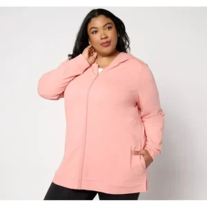 Fashion<Active French Terry Hooded Tunic Jacket - a world of fashionable women's clothing, including a wide selection of dresses and trendy accessories.