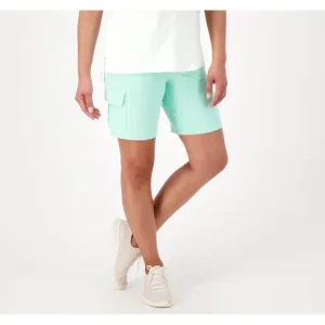 Fashion<Active French Terry Pull On Short w/ Cargo Pocket - a world of fashionable women's clothing, including a wide selection of dresses and trendy accessories.