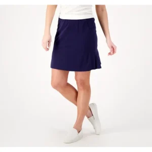 Fashion<Active French Terry Pull-on Skort with Pleated Hem - a world of fashionable women's clothing, including a wide selection of dresses and trendy accessories.