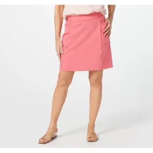 Fashion<Active French Terry Skort with Seaming Details - a world of fashionable women's clothing, including a wide selection of dresses and trendy accessories.