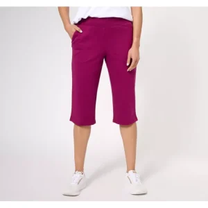 Fashion<Active French Terry Straight Leg Skimmer w/ Zip - a world of fashionable women's clothing, including a wide selection of dresses and trendy accessories.