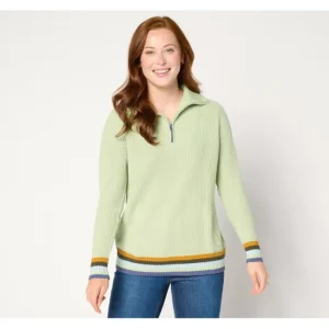 Fashion<Active Long Sleeve Quarter Zip Sweater - a world of fashionable women's clothing, including a wide selection of dresses and trendy accessories.