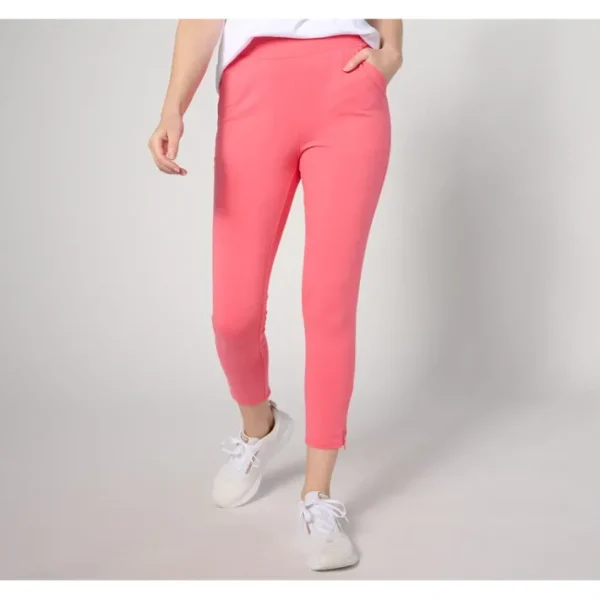 Fashion<Active Petite Duo Stretch Crop Leg Pant with Zipper - a world of fashionable women's clothing, including a wide selection of dresses and trendy accessories.