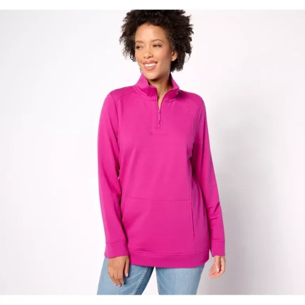 Active Petite French Terry Quarter Zip Tunic - a world of fashionable women's clothing, including a wide selection of dresses and trendy accessories.> Hat