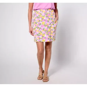 Fashion<Active Printed French Terry Skort w/ Side Pockets - a world of fashionable women's clothing, including a wide selection of dresses and trendy accessories.