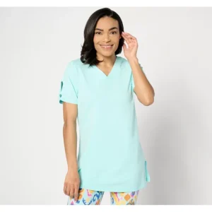 Fashion<Active Regular Jersey Short Sleeve Tunic - a world of fashionable women's clothing, including a wide selection of dresses and trendy accessories.