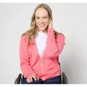 Fashion<Adaptive Active Waffle Knit Magnetic Zip Jacket - a world of fashionable women's clothing, including a wide selection of dresses and trendy accessories.