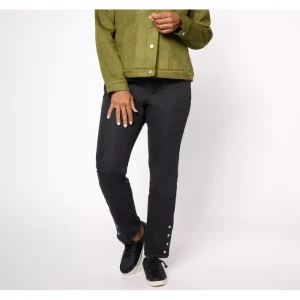 Fashion<Adaptive Comfy Knit Slim Straight Ankle Pant - a world of fashionable women's clothing, including a wide selection of dresses and trendy accessories.