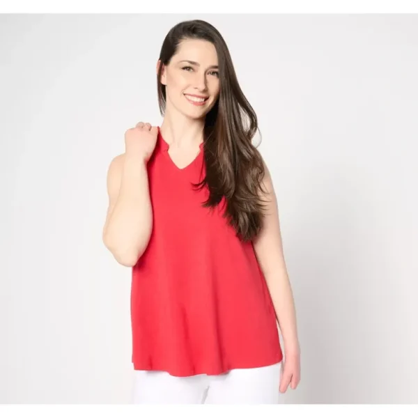 Adaptive Essentials Favorite Jersey Split Neck Tank - a world of fashionable women's clothing, including a wide selection of dresses and trendy accessories.> Hat