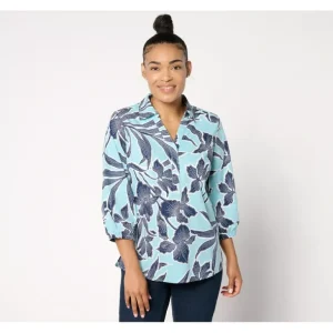 Adaptive Poplin 3/4-Sleeve Collared Top - a world of fashionable women's clothing, including a wide selection of dresses and trendy accessories.> Hat