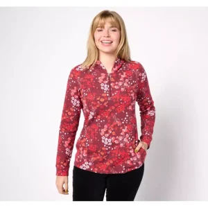 Fashion<Adaptive Waffle Knit Hooded Long Sleeve Top - a world of fashionable women's clothing, including a wide selection of dresses and trendy accessories.