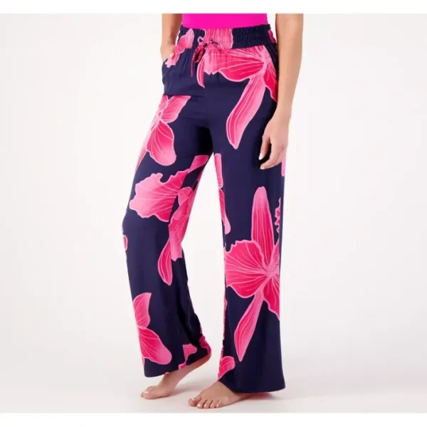 Fashion<AmberNoon II by Dr. Erum Ilyas Regular UPF 30 Wide Leg Pants - a world of fashionable women's clothing, including a wide selection of dresses and trendy accessories.