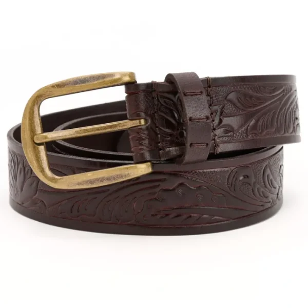 Shop All<American Leather Co. Hand Tooled Leather Belt w/ Metal Buckle - a world of fashionable women's clothing, including a wide selection of dresses and trendy accessories.