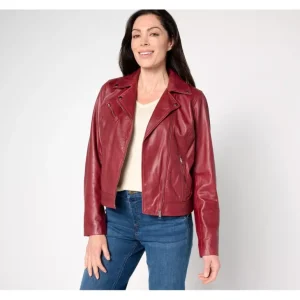 American Leather Co. Washed Leather Moto Jacket - a world of fashionable women's clothing, including a wide selection of dresses and trendy accessories.> Hat
