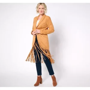 Fashion<American West by Carolyn Pollack Faux Suede Fringe Jacket - a world of fashionable women's clothing, including a wide selection of dresses and trendy accessories.