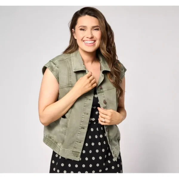 AnyBody Acid Wash Denim Vest - a world of fashionable women's clothing, including a wide selection of dresses and trendy accessories.> Dresses