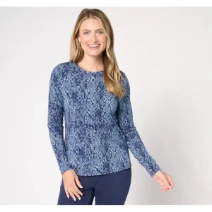 AnyBody Cozy Knit Long-Sleeve Crewneck Top - a world of fashionable women's clothing, including a wide selection of dresses and trendy accessories.> Hat