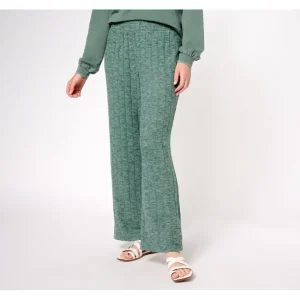 Fashion<AnyBody Hacci Rib Knit Pant w/ Button Detail - a world of fashionable women's clothing, including a wide selection of dresses and trendy accessories.
