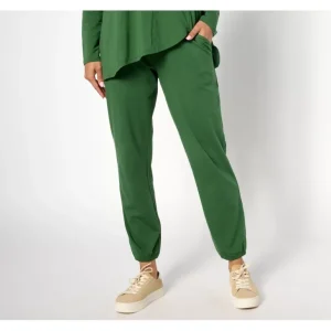 AnyBody Lounge Cozy Jersey Knit Jogger with Yoke Detail - a world of fashionable women's clothing, including a wide selection of dresses and trendy accessories.> Hat