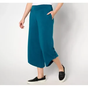 AnyBody Lounge Petite Cozy Knit Pleated Wide Leg Pant - a world of fashionable women's clothing, including a wide selection of dresses and trendy accessories.> Hat