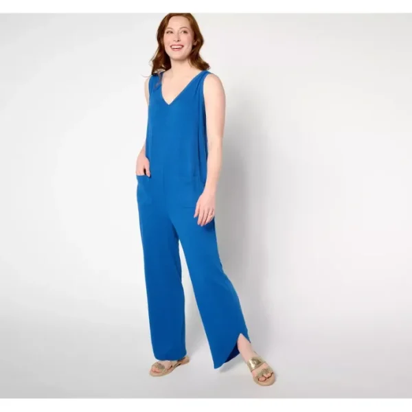 Shop All<AnyBody Lounge Petite Sleeveless Textured Knit Jumpsuit - a world of fashionable women's clothing, including a wide selection of dresses and trendy accessories.