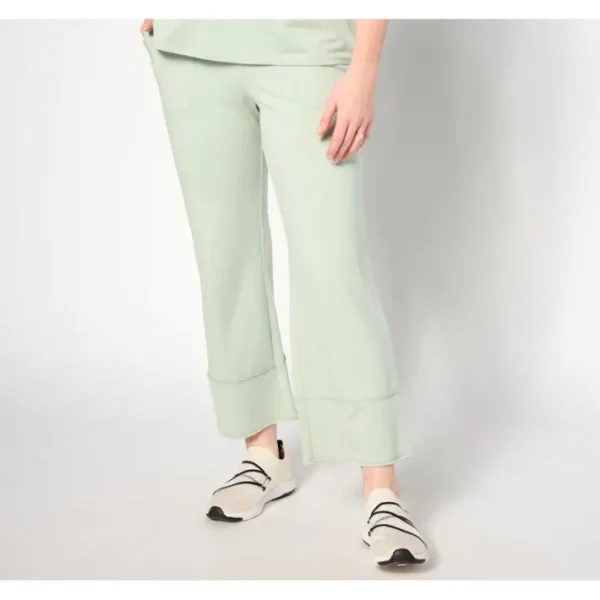 Dresses<AnyBody Lounge Regular Cozy Knit French Terry Flare Pant - a world of fashionable women's clothing, including a wide selection of dresses and trendy accessories.