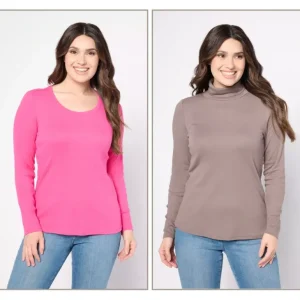 AnyBody Lounge Rib Cozy Knit Two Pack Shirt - a world of fashionable women's clothing, including a wide selection of dresses and trendy accessories.> Hat