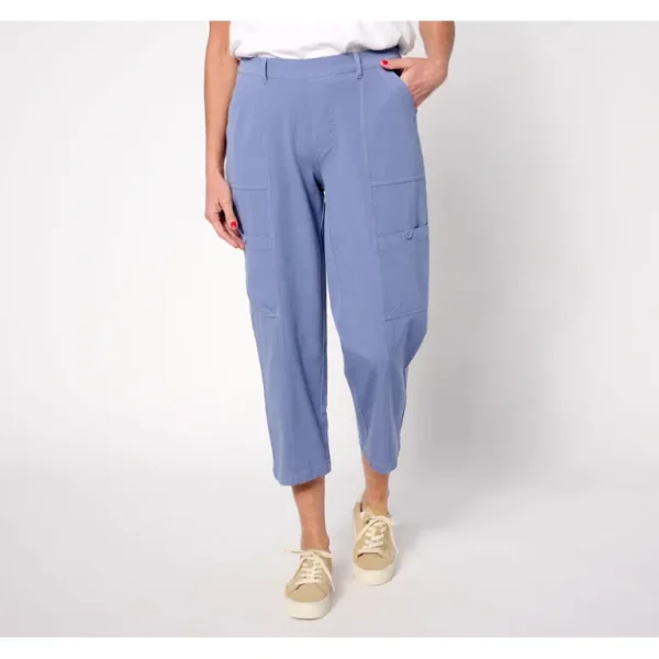AnyBody Petite All Stretch Twill Cropped Utility Pant - a world of fashionable women's clothing, including a wide selection of dresses and trendy accessories.> Hat