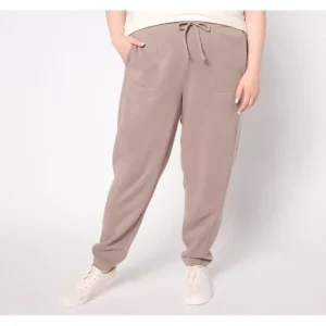 AnyBody Petite Brushed French Terry Joggers - a world of fashionable women's clothing, including a wide selection of dresses and trendy accessories.> Hat