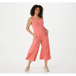 Fashion<AnyBody Petite Cozy Knit Luxe Button Down Sleeveless Jumpsuit - a world of fashionable women's clothing, including a wide selection of dresses and trendy accessories.