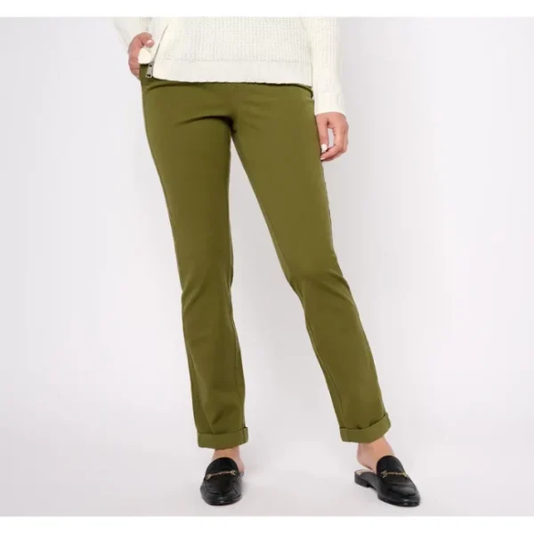 Shop All<AnyBody Petite Pull On All Stretch Twill Pant with Pockets - a world of fashionable women's clothing, including a wide selection of dresses and trendy accessories.