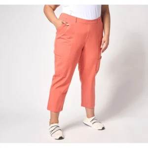 AnyBody Regular All Stretch Twill Cropped Utility Cargo Pant - a world of fashionable women's clothing, including a wide selection of dresses and trendy accessories.> Hat