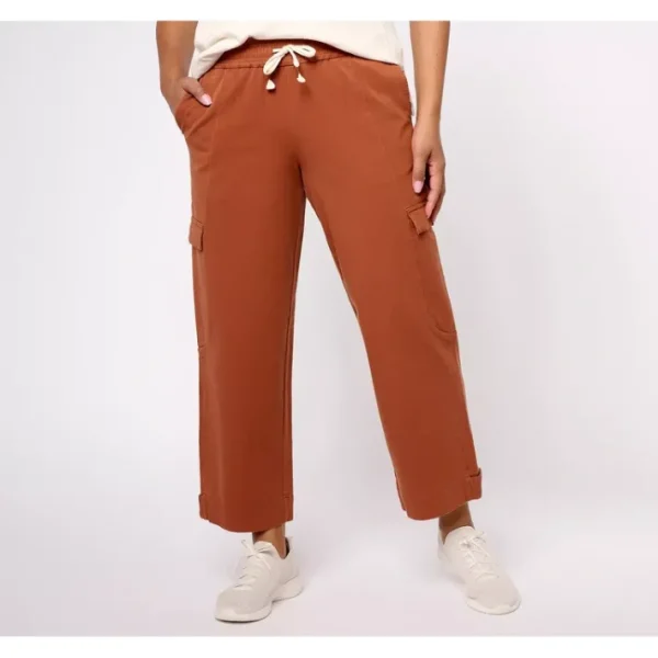 Shop All<AnyBody Regular All-Stretch Twill Relaxed Cargo Pant - a world of fashionable women's clothing, including a wide selection of dresses and trendy accessories.