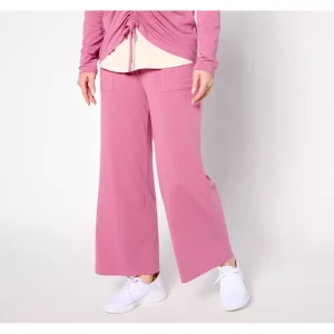 AnyBody Regular Cozy Knit Wide Leg Ankle Pants with Foldover Waistband - a world of fashionable women's clothing, including a wide selection of dresses and trendy accessories.> Hat