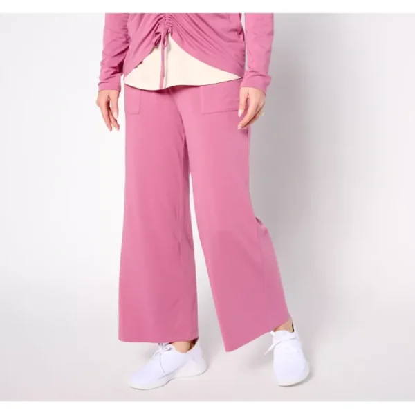 AnyBody Regular Cozy Knit Wide Leg Ankle Pants with Foldover Waistband - a world of fashionable women's clothing, including a wide selection of dresses and trendy accessories.> Hat
