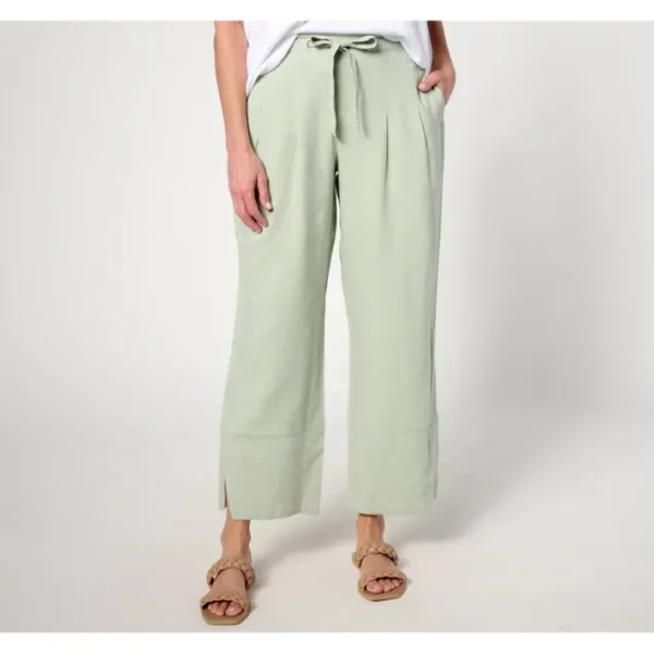 Shop All<AnyBody Regular Linen Blend Pull-On Pant - a world of fashionable women's clothing, including a wide selection of dresses and trendy accessories.