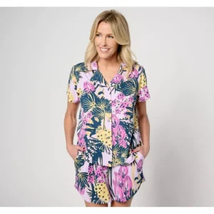 AnyBody Sleep Petite Printed Lush Jersey 2-Piece Set - a world of fashionable women's clothing, including a wide selection of dresses and trendy accessories.> Hat