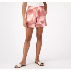 Fashion<AnyBody Yarn Dyed Textured Jersey Short - a world of fashionable women's clothing, including a wide selection of dresses and trendy accessories.