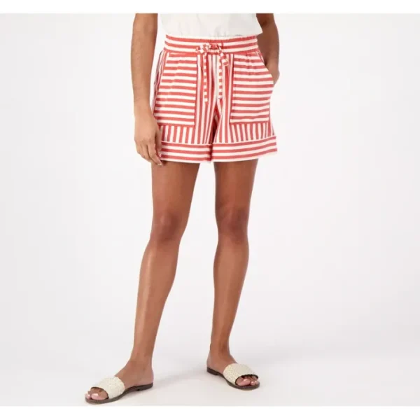 Fashion<AnyBody Yarn Dyed Textured Jersey Short - a world of fashionable women's clothing, including a wide selection of dresses and trendy accessories.