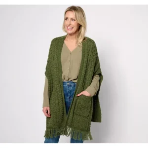 Fashion<Aran Craft Merino Wool Shawl Fringe Trim - a world of fashionable women's clothing, including a wide selection of dresses and trendy accessories.