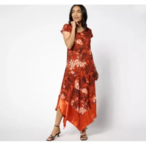 Dresses<Attitudes by Renee Asymmetric Mix Media Dress - a world of fashionable women's clothing, including a wide selection of dresses and trendy accessories.