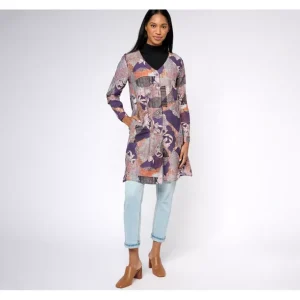 Attitudes by Renee Button Front Duster - a world of fashionable women's clothing, including a wide selection of dresses and trendy accessories.> Coats