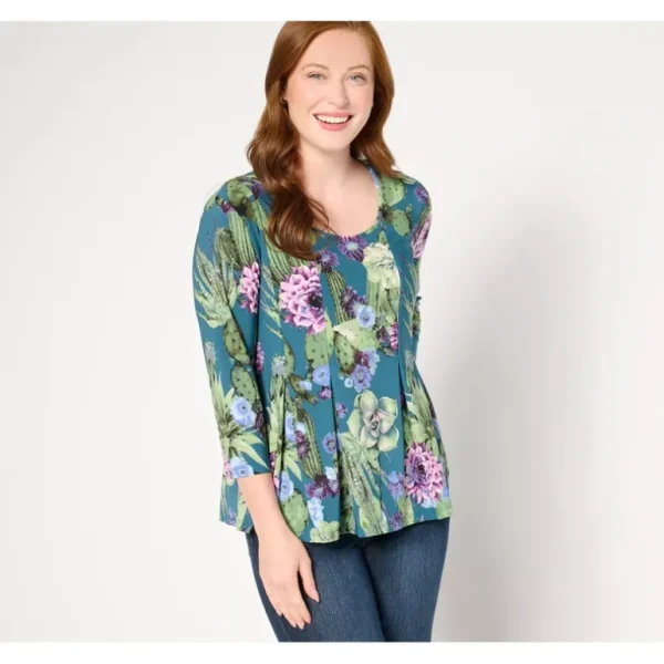Attitudes by Renee Como Jersey 3/4 Sleeve Top - a world of fashionable women's clothing, including a wide selection of dresses and trendy accessories.> Hat