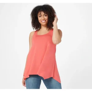 Attitudes by Renee Finespun Jersey Dip Hem Tank Top - a world of fashionable women's clothing, including a wide selection of dresses and trendy accessories.> Hat