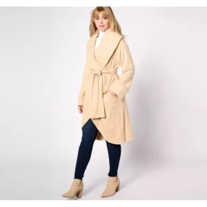 Attitudes by Renee French Terry Belted Wrap Cardigan - a world of fashionable women's clothing, including a wide selection of dresses and trendy accessories.> Coats