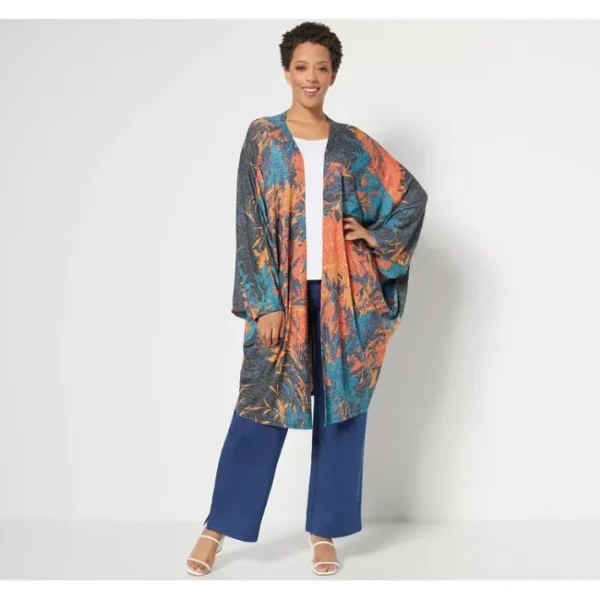 Shop All<Attitudes by Renee Global Illusions Casknit Cocoon Cardigan - a world of fashionable women's clothing, including a wide selection of dresses and trendy accessories.